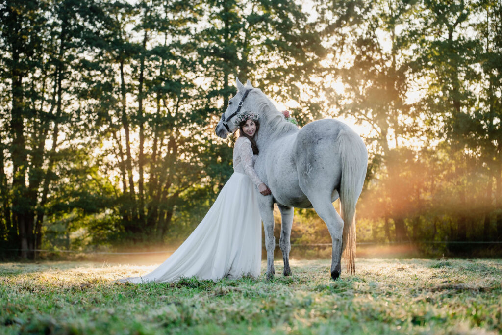 Hochzeit Braut Pferd Mareike Morszeck Fototgrafie